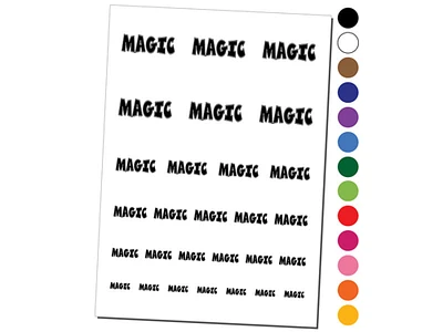 Magic Fun Text Temporary Tattoo Water Resistant Fake Body Art Set Collection