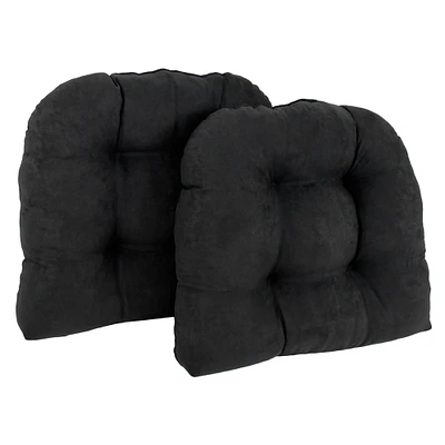 19-inch U-Shaped Micro Suede Tufted Dining Chair Cushion (Set of 2