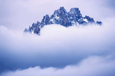 Idaho, Sawtooth Range Mountain peaks wtih clouds by Dennis Flaherty - Item # VARPDXUS13BJA0024