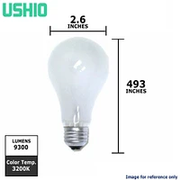 USHIO 300W BAH, INC115V-300W incandescent photo flood lamp