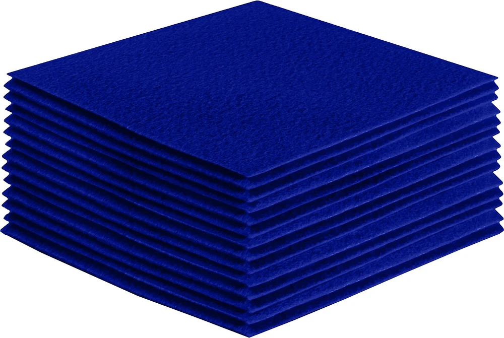 FabricLA Acrylic Felt Fabric - Pre Cut | 8" X 8" Inches | DIY Craft, Hobby, Costume, Decoration | R. Blue - 30 Pieces