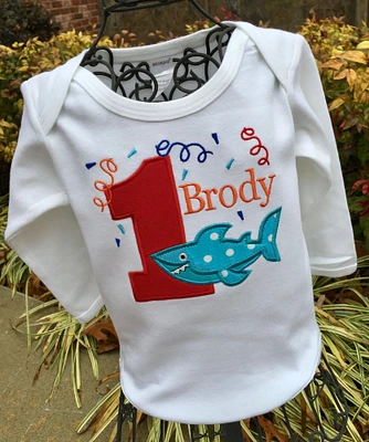 Shark Birthday Shirt, 1st Birthday Shirt, Kids Personalized Birthday Shirt, Kids Birthday Shirts,