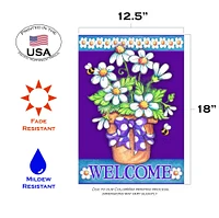 Daisy Welcome Decorative Welcome Flag