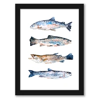 Stacked Trout Ii By Emma Scarvey by World Art Group Frame  - Americanflat