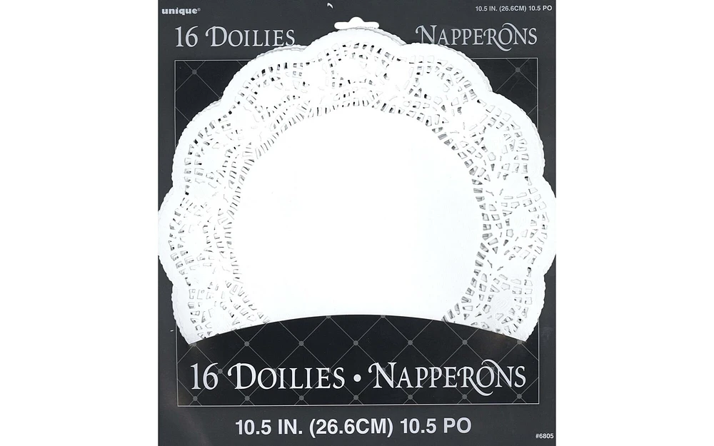 Unique Doilies Round Pkg 10.5" 16pc