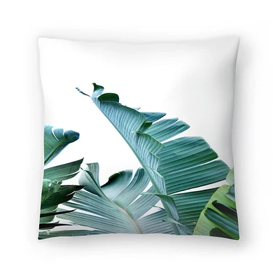 Green Palm Leaf Throw Pillow Americanflat Decorative Pillow