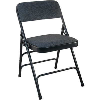Emma and Oliver 2-pack Advantage Padded Metal Folding Chair - Fabric Seat