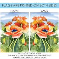 Poppies Posing Decorative Flower Flag