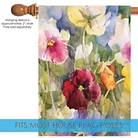 Pansies Posing Decorative Spring Flag