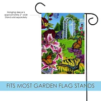 Butterflies In The Garden Decorative Flower Flag