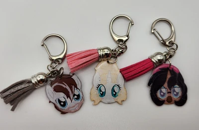 Graphic custom acrylic resin character keychain