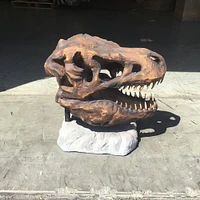 T-Rex Dinosaur Skull Head Life Size Statue