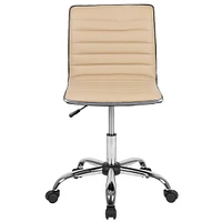 Merrick Lane Amelie Home Office Chair Ergonomic Executive Ribbed Low Back Armless Computer Desk Chair - Base, Frame & Border