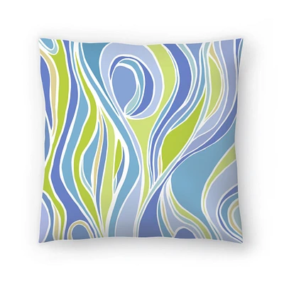 Absinthe Abstract by Modern Tropical Americanflat Decorative Pillow