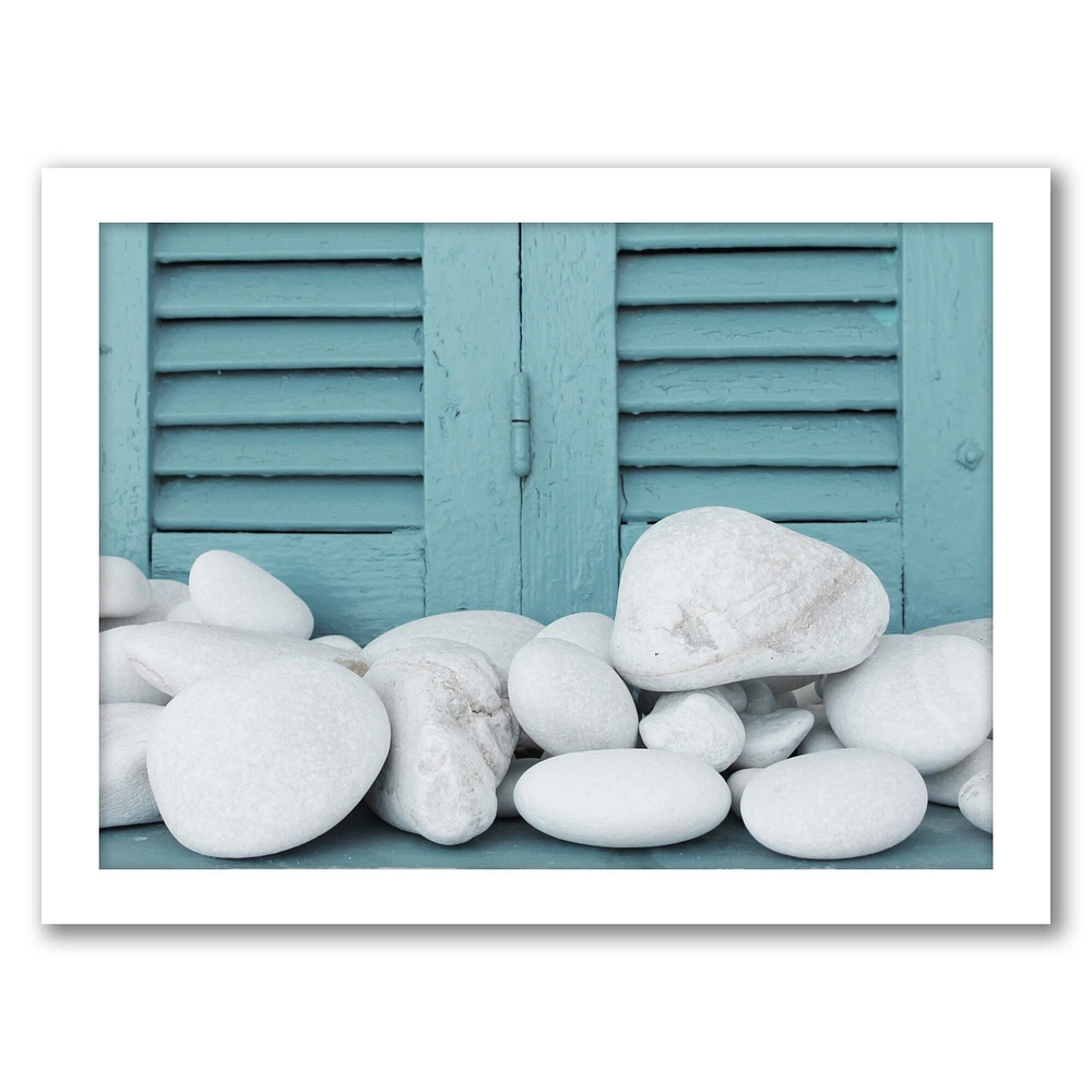 White Stones On Blue Window by Tanya Shumkina Frame  - Americanflat