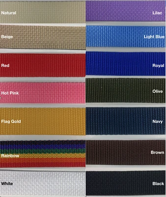 1" Poly Webbing - 10 Continuous Yards - Many Colors Available