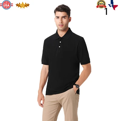 Relaxed-Fit Polo T-Shirt for Casual, Comfort, soft fabric, Classic, Slim-fit