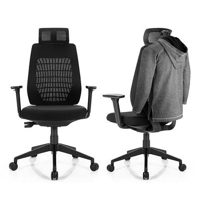 Gymax Ergonomic Mesh Office Chair High Back Swivel Executive Chair w/ 3D Armrests