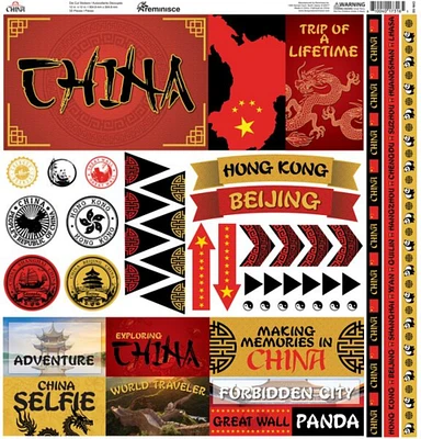 Reminisce China 12x12 Sticker Sheet