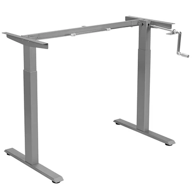 Gymax Hand Crank Sit to Stand Desk Frame Height Adjustable Standing Base