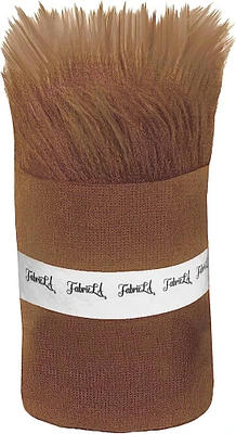 FabricLA Shaggy Faux Fur Roll - Acrylic Fabric 6" X 60" Inches Rolls of Fur - Artificial Fur Material - Use Faux Fur Piece for Crafts, DIY, Hobby, Costume Design, Decoration - Light Brown