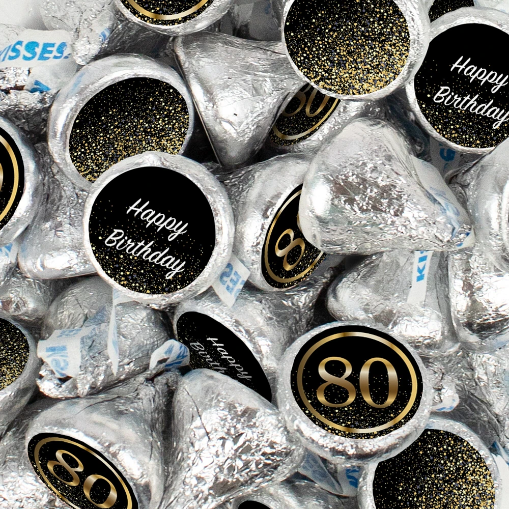80th Birthday Candy Party Favors Chocolate Hershey's Kisses Bulk