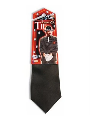 Roaring 20s Gangster Style Classic Black Costume Neck Tie