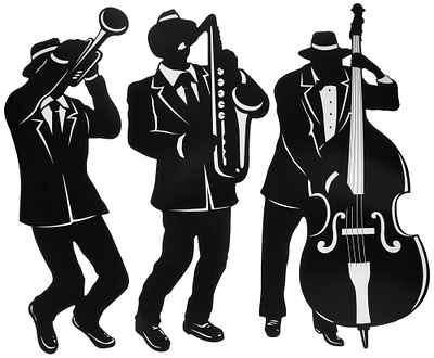 Jazz Trio Silhouettes (Pack of 12)
