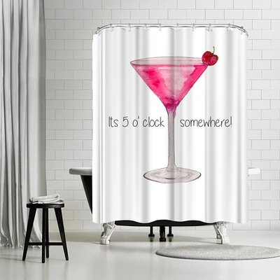 Pink Cocktail by Alison B Shower Curtain 71" x 74"