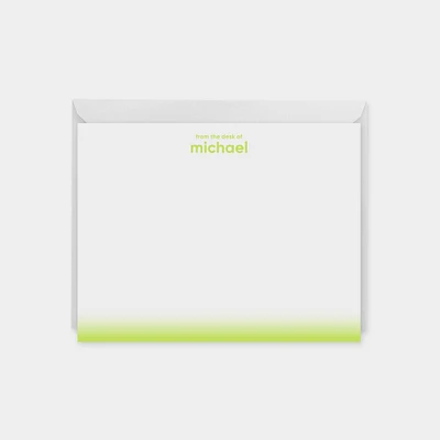 Neon Gradient Personalized Note Cards,