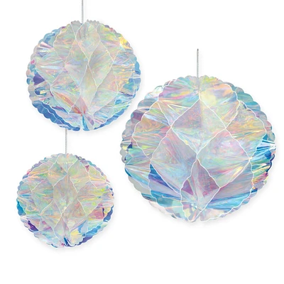 Iridescent Honeycomb Balls, (Pack of 6)