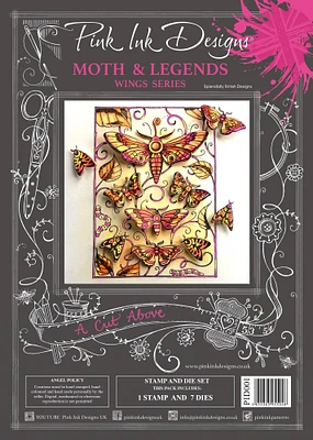 Pink Ink Designs  a Cut Above Moth & Legends Stamp & Die Set