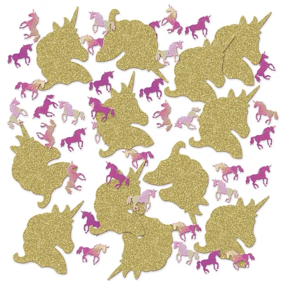 Unicorn Deluxe Sparkle Confetti, (Pack of 12)