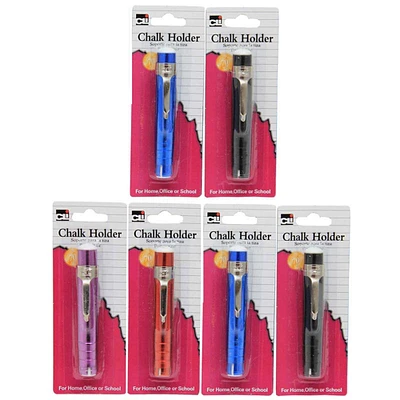 Aluminum Chalk Holder, Assorted Colors, Pack Of 6