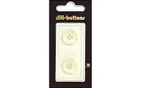 Dill Buttons 15mm 2pc 4 Hole White