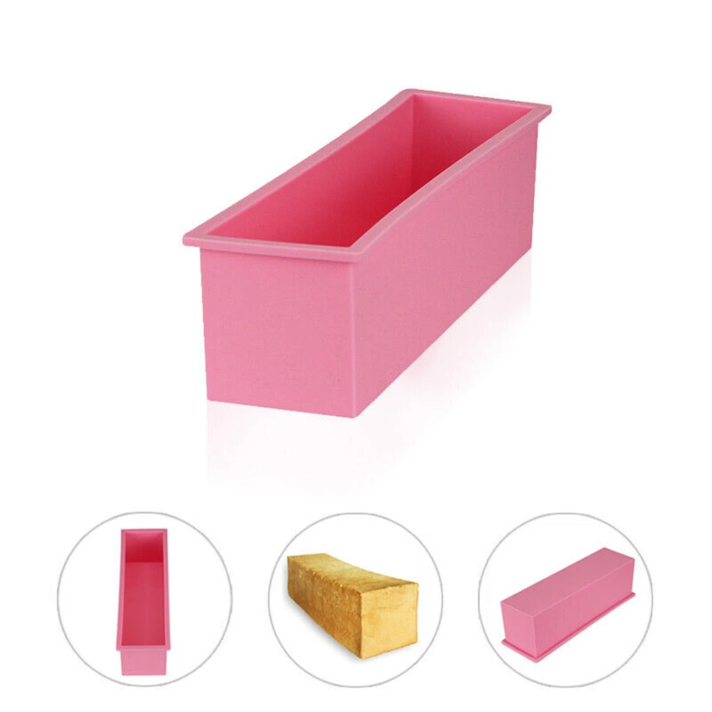 Rectangle Cake Pan Bread Bakeware Silicone Mold Baking Tools.