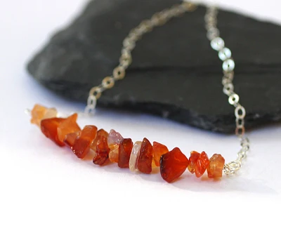 Raw Carnelian Necklace