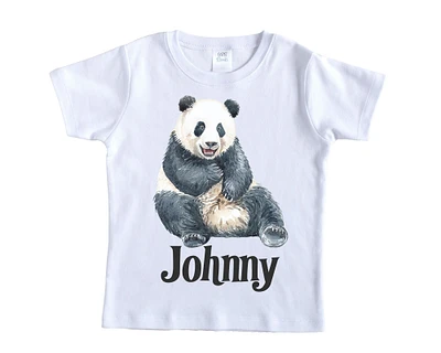 Boy Panda Personalized Shirt - Short Sleeves