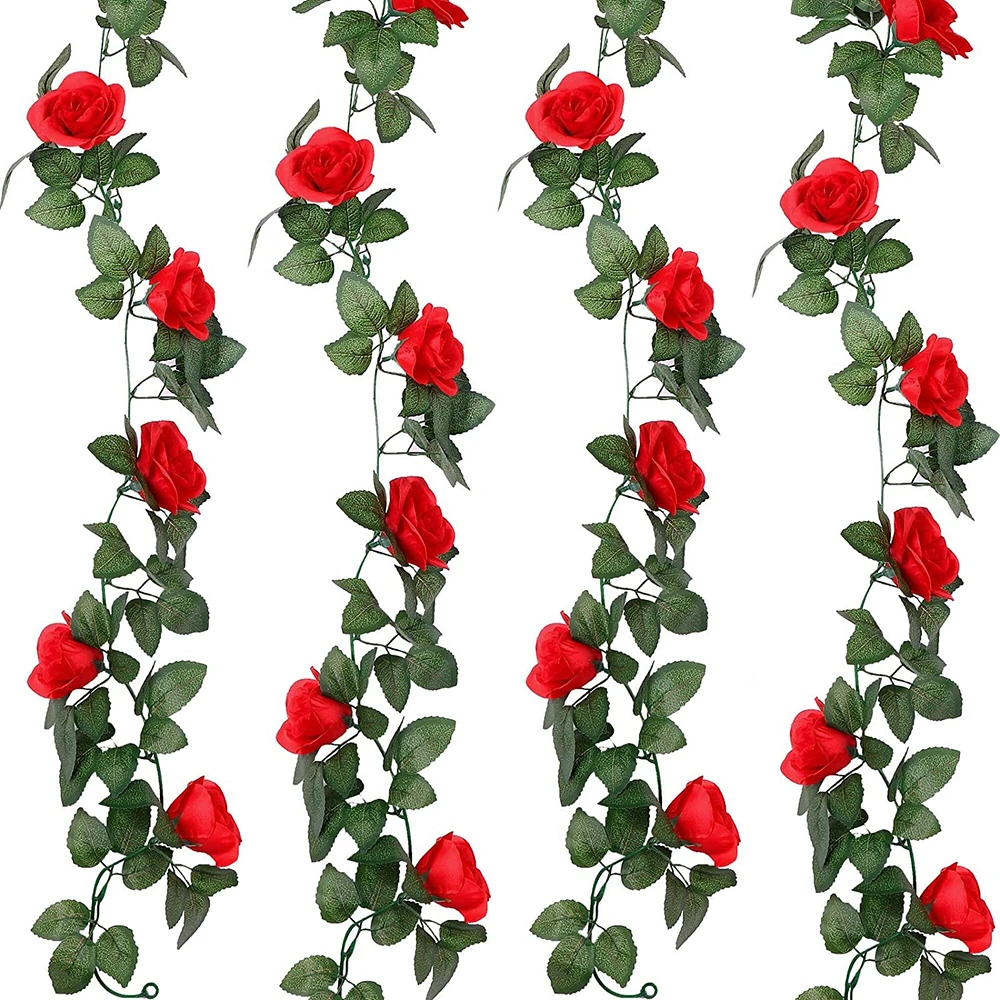 Kitcheniva Artificial Rose Vine Flowers Party Decor 3 Pcs