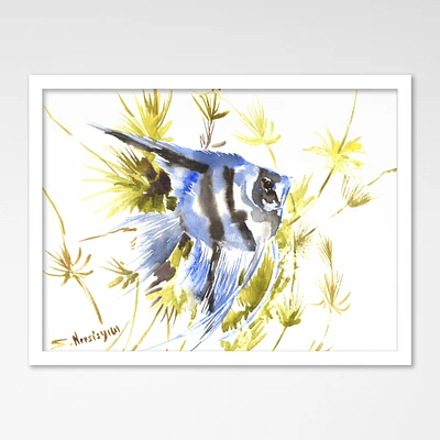 Angelfish Aquarium by Suren Nersisyan  Framed Print - Americanflat