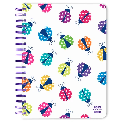 Ladybug Party | 2024 6 x 7.75 Inch 18 Months Weekly Desk Planner | July 2023 - December 2024 | StarGifts | Planning Stationery