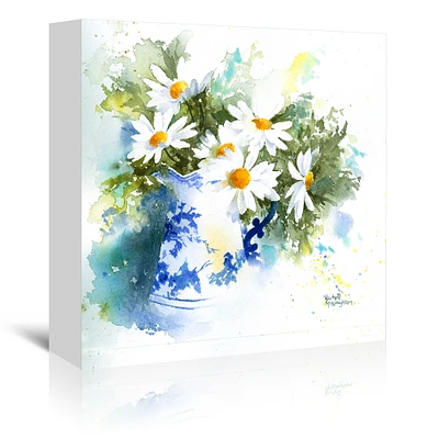 Daisies by Rachel McNaughton 10x10 Gallery Wrapped Canvas - Americanflat