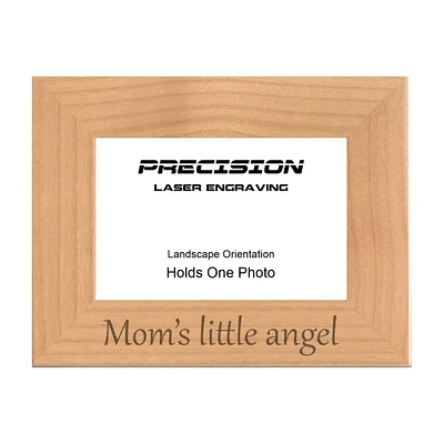 Mom Picture Frame Mom's little angel Engraved Natural Wood Picture Frame (WF-214) Mothers Day