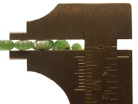 50 6mm Green Flowered Millefiori Small Smooth Flat Disc Glass Beads
