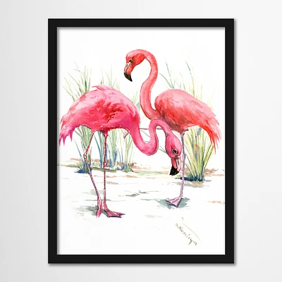 Flamingos by Suren Nersisyan Framed Print