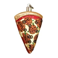 Pizza Slice Glass Ornament Decoration with Free Box