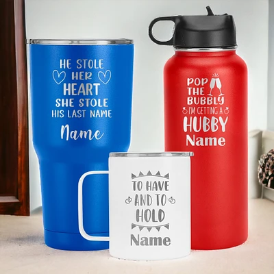 Custom Name Tumbler, Wedding Mug, Laser Engraved Cup, Wedding Return Gifts, Dream Wedding Tumbler Cup