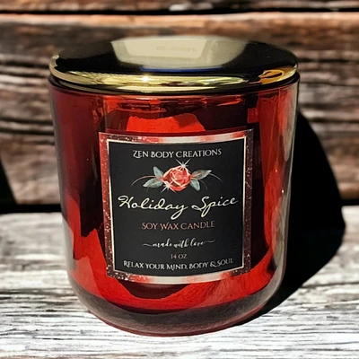 Elegant Holiday Soy Wax Candle