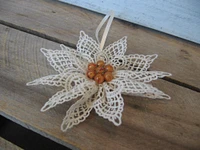 Beige Lace Snowflake Ornament