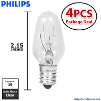 4PK - Philips 247411 - 4w 120v C7 Night Light E12 Incandescent Light Bulb